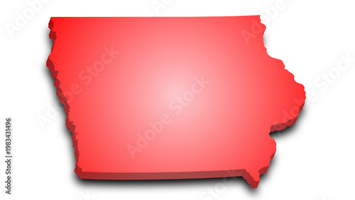 Tableau sur toile Iowa map