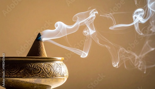 Clay Pot with Rising Smoke – Ritual Visual for Editorial, Lifestyle, or Spiritual Branding Themes