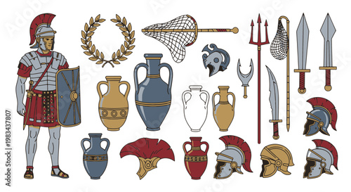 Ancient Roman Soldier and Military Artifacts from the Roman Empire