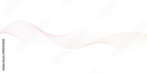 Abstract gradient colorful wave dots line element. Vector wave with blend lines . Curved wavy line, smooth band. Digital frequency track equaliser.