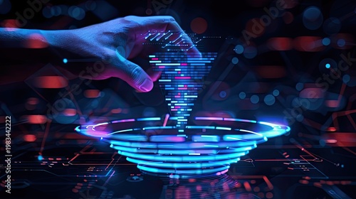 Ai Lead Scoring Marketing Funnel Analytics Screen