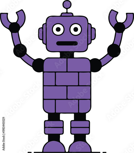 Minimalist cartoon illustration of a purple magic potion bottle with a cork stopper for fantasy and alchemy concepts.