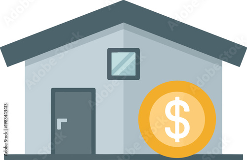 Flat design illustration of a light blue jet engine turbine for aviation, aerospace engineering, and propulsion technology concepts.