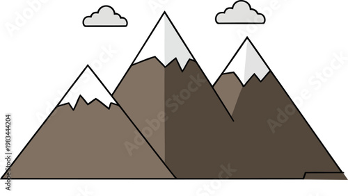 A cartoon vector illustration of Egyptian pyramids in a desert landscape with a camel silhouette under a summer sunset sky