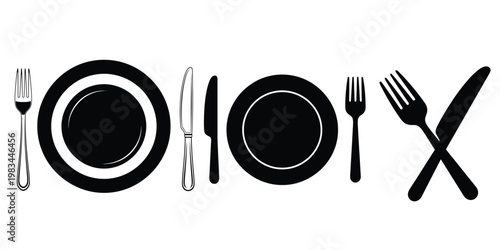 Restaurant table setting plates forks knives dining and culinary experience
