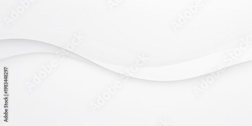 Abstract white and light gray wavy background with soft shadows and smooth layered 3D paper texture, featuring minimalist curves, gentle gradients, and a clean modern elegant design aesthetic.