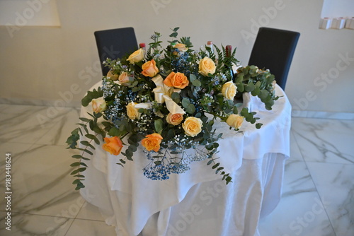 Tavolo riservato per sposi al ristorante