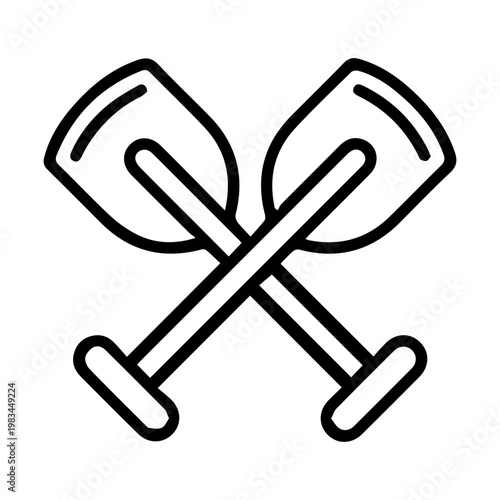 Oars cross icon