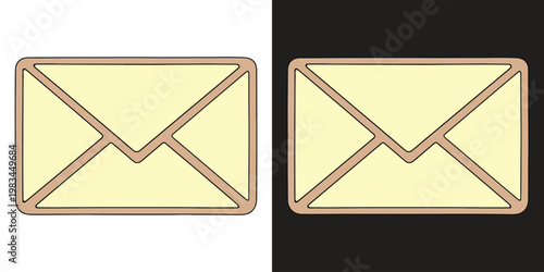 minimalist email envelope flat design vector illustration for office and business