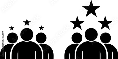 Comparison of groups with varying levels of star ratings and member prominence.