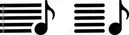 Simple musical notes on a five-line staff with treble clef implied