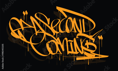 SECOND COMING graffiti tag style design