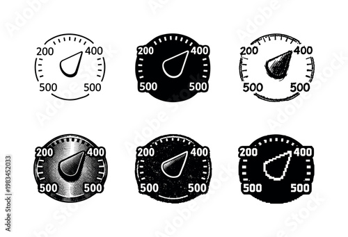 Temperature control dial of a soldering iron for adjusting heat level   the