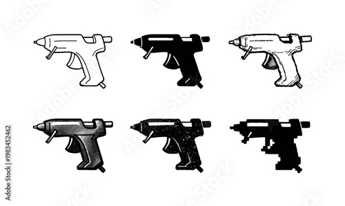 Mini glue gun for precise application of hot glue on small crafts, electronics, or decorations