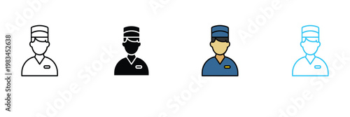 Hotel Bellboy Icon for Hospitality Service, Staff Concierge, Receptionist Character, and Guest Assistance Symbol. Symbol Vector Illustration.