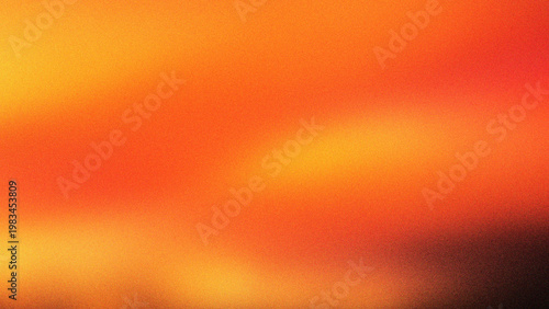 Vibrant orange gradient background with grainy film texture, warm amber light leak effect for cinematic overlays. Abstract glowing sunset colors, soft blurred heat haze for creative designs.