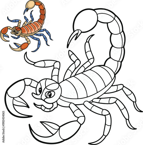 coloring book with cartoon turtle