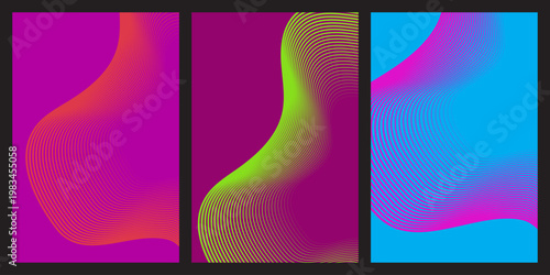 Vibrant abstract gradient swirls with fluid motion and colorful transitions