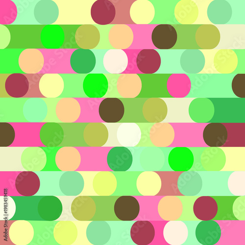 Bright Pink and Lime Geometric