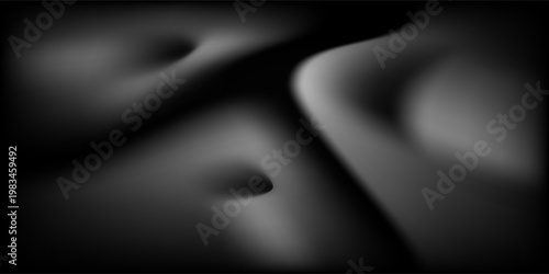 Delicate Soft Shapes and Elegant Fabric on a Luxurious Black Background