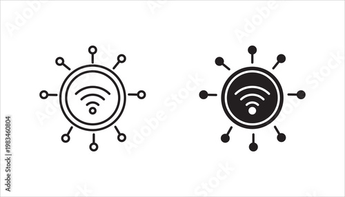 iot icon set, with white background