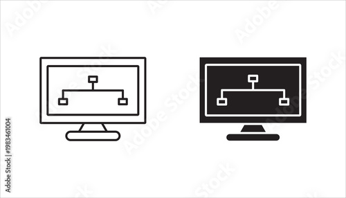 workflow icon set, with white background