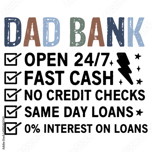 Dad Bank Svg, Funny Dad Svg, Fathers Day