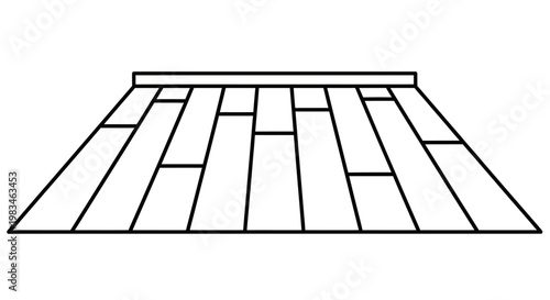 Abstract representation of a parquet floor with wooden planks