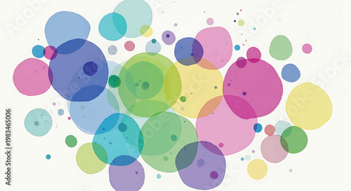 Abstract colorful circles pattern background illustration with multi colored colorful abstract background geometric illustration composition creative transparent decoration wallpaper