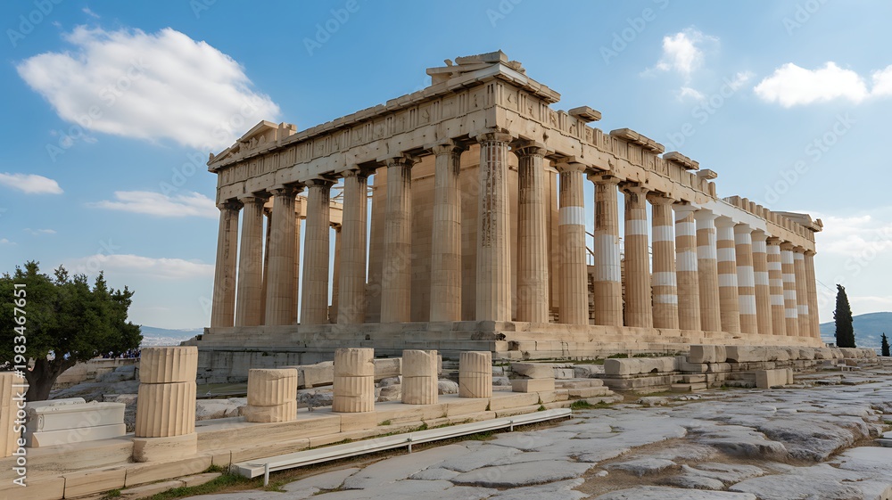Obraz premium Parthenon Temple on Acropolis Athens Greece Ancient Greek Architecture Landmark