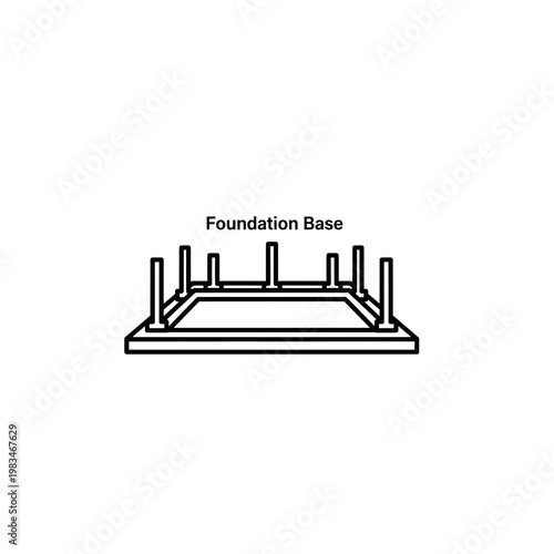 Architectural foundation brace construction detail drawing