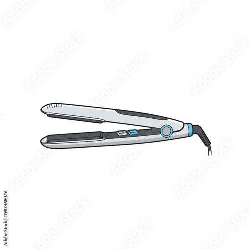 Ergonomic professional hair straightener styling appliance