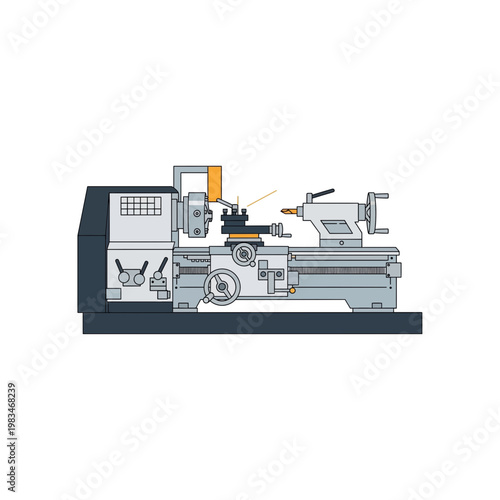 Cnc industrial lathe for automated metal machining