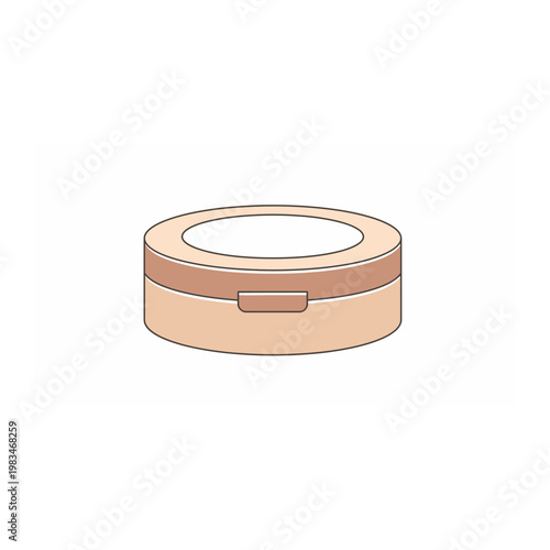 Small round cosmetics container cream jar