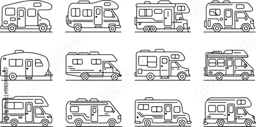 rv schematic illustrations travel trailer and camper designs