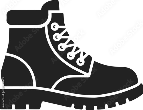 boot vector line art hiking and work boot outline graphic