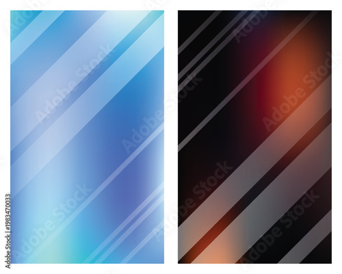 Obraz na plátne Abstract gradient backgrounds a dichotomy of cool blues and warm fiery oranges