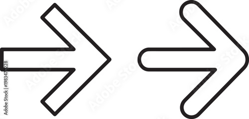 Art & Illustration, Clean double right-facing arrows contour graphic, ideal for fast forward, skip, or next page navigation elements.