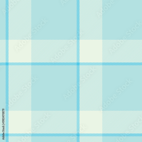 Rag seamless textile vector, sensual texture tartan plaid. Stitch background pattern fabric check in teal and light colors.