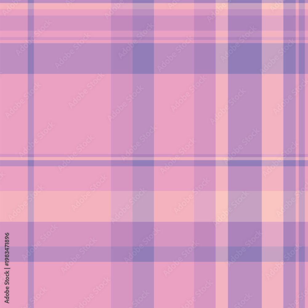 Fototapeta premium Damask textile pattern tartan, valentines day check seamless texture. Woven vector plaid fabric background in pink and pastel colors.