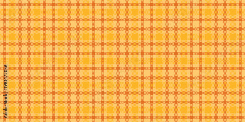 Single texture background vector, garment fabric pattern textile. Africa seamless tartan plaid check in amber and orange colors.