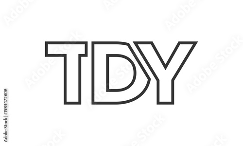 Schilderij op canvas TDY logo design template with strong and modern bold text