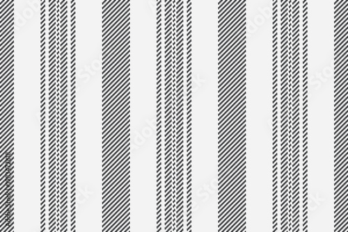 1own fabric seamless background, hunter vector pattern stripe. Lutline texture lines textile vertical in white and grey colors.