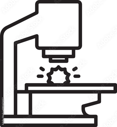 Professional Die Press Stamping Metal Sheet Industrial Manufacturing Process Vector Icon for Engineering Blueprints, CNC Machining Documentation, Metal Fabrication Guides, Automotive