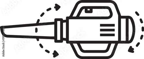 Professional Handheld Leaf Blower with Adjustable Nozzle Vector Icon for Outdoor Maintenance, Landscaping, Construction, and Garden Cleanup Applications – Perfect for Infographics