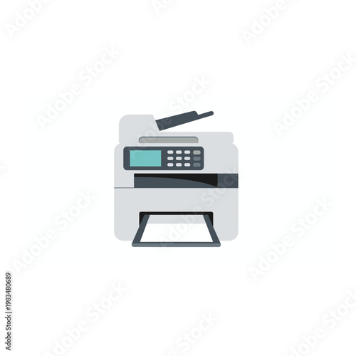 Compact office multifunction printer and scanner