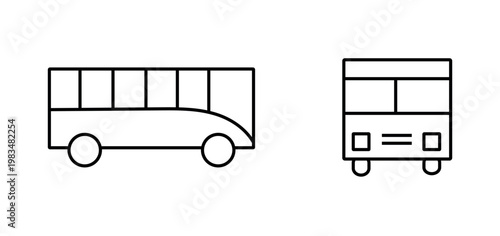 Bus icon. public transportation icon. modern bus transport sign. travel logo. bus symbol png and vector illustration on transparent background