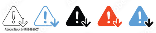 Error reduce icon set, vector illustrations representing troubleshooting, bug fixing, and system optimization, including warning symbols, gears vector