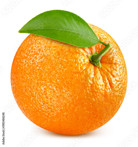 Organic orange isolated on white background