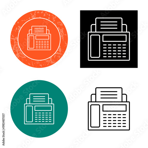 Bild auf Leinwand Fax Machine Icon Design